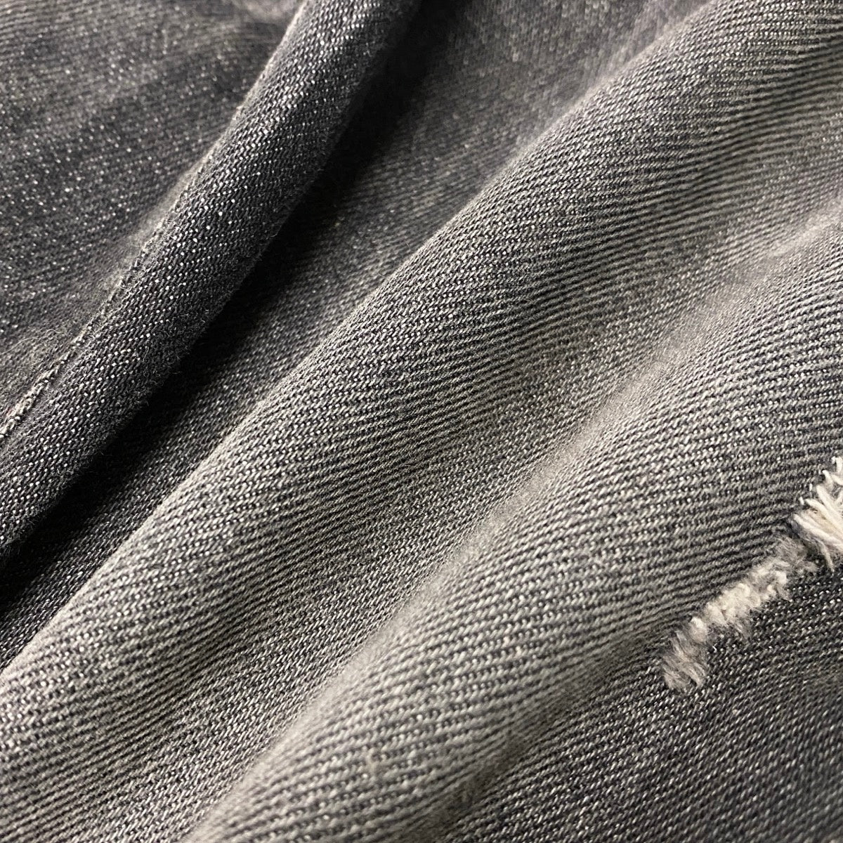 91h3 DOLCE＆GABBANA ドルチェアンドガッバーナ デニムパンツ 14stretch ジーンズ イタリア製 ダメージ加工 ロゴプレート コットンブレンド 50 ブラック メンズ 男性用o07t