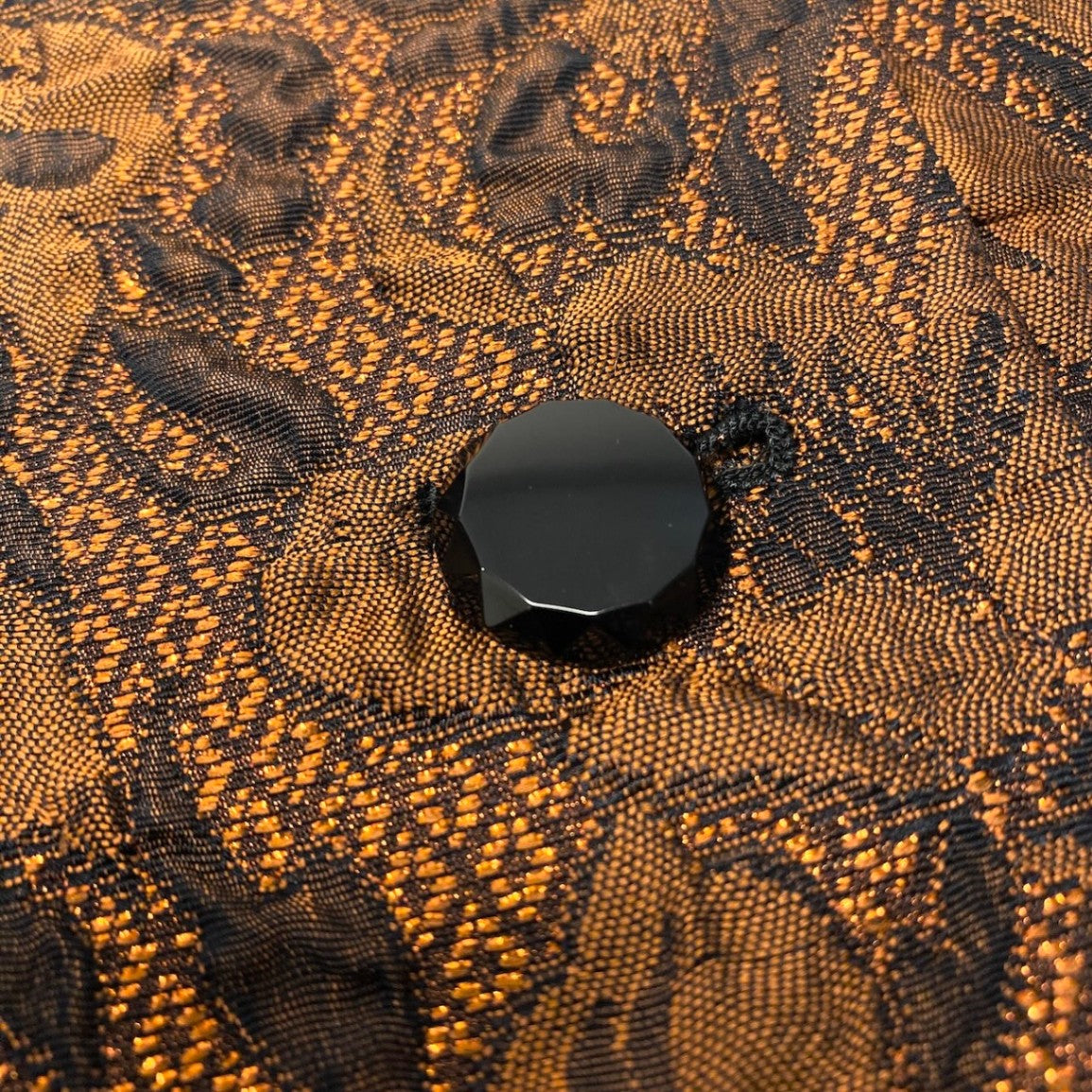 48c18 GIVENCHY ジバンシー Vintage ノーカラージャケット スクエアネック 花柄ジャケット アウター 13サイズ オレンジ レディース 女性用u02t
