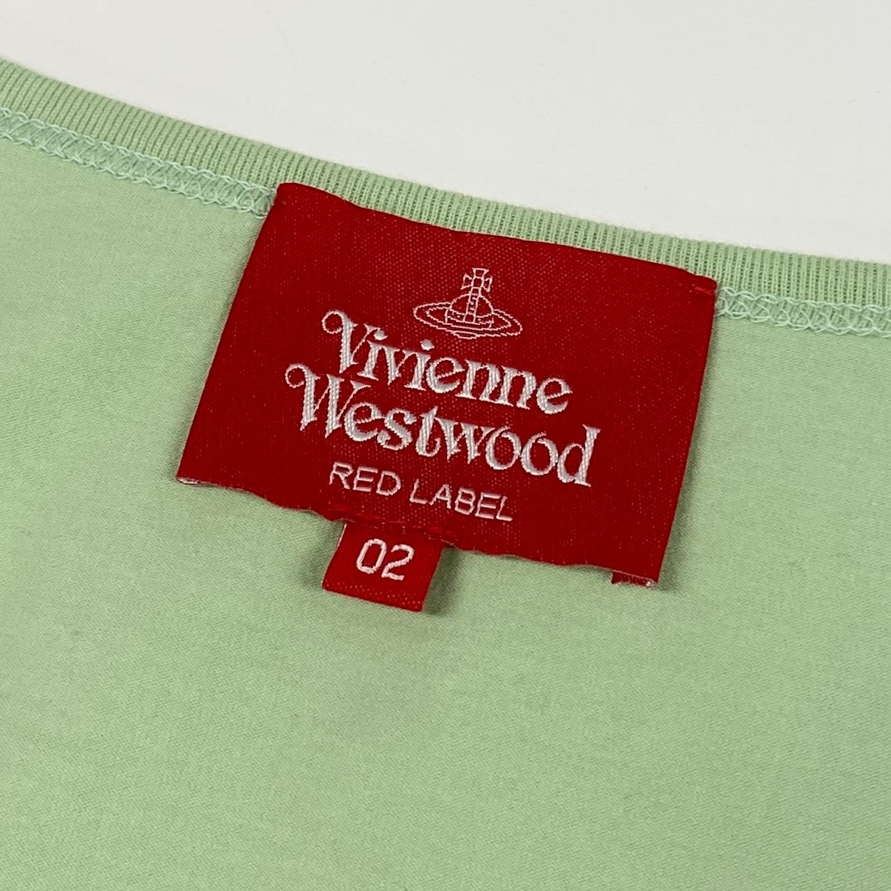 Ie7 Vivienne WestWood RED LABEL ヴィヴィアンウエストウッド レッドレーベル オーブ刺繍 カットソー ORB 半袖Tシャツ トップス 16-12-341020 サイズ02 ライトグリーン コットン100％ レディース 女性服u02t