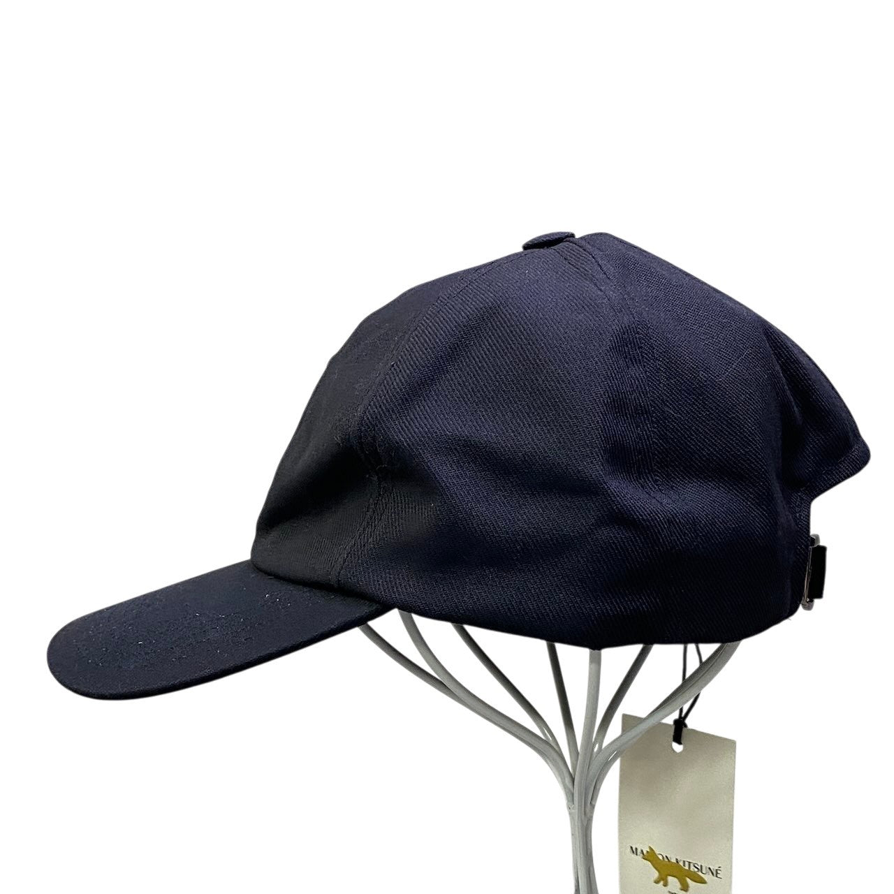 e16 【新品保管品】MAISON KITSUNE メゾンキツネ フォックスヘッドロゴ 6パネル キャップ 帽子 ネイビー レディース 女性用