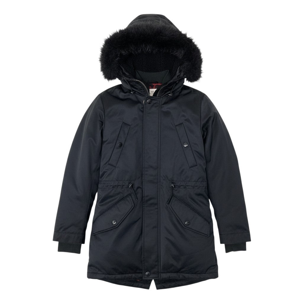 52h18 COACH コーチ フーデット ダウンコート アウター ライナー付 サイズS ブラック レディースu02t