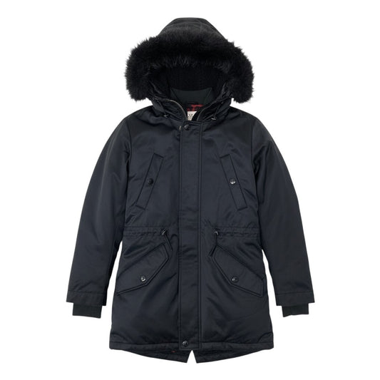 52h18 COACH コーチ フーデット ダウンコート アウター ライナー付 サイズS ブラック レディースu02t