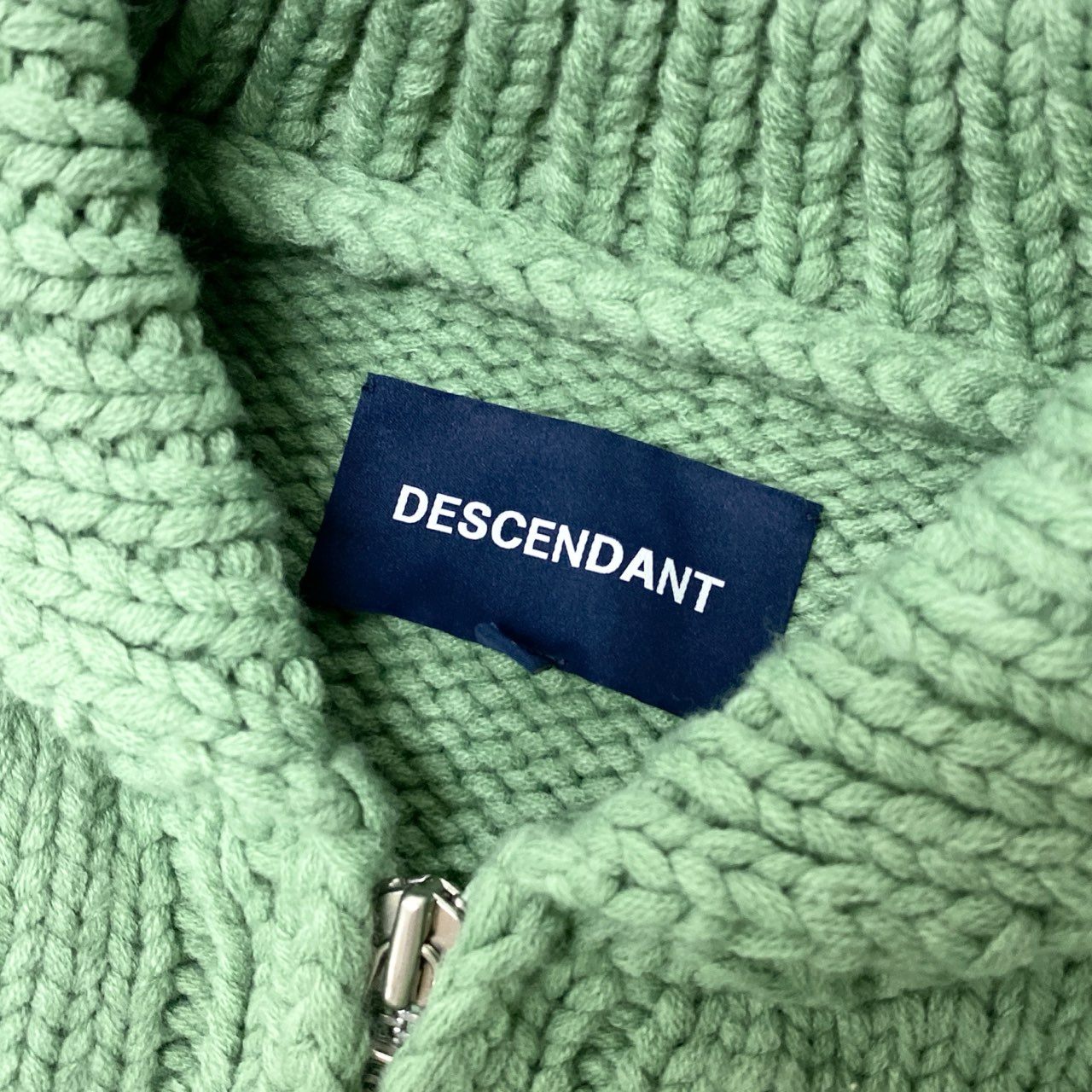 36c10 DESCENDANT ディセンダント 24AW COWICHAN SWEATER カウチンセーター ニットセーター 2サイズ グリーン ネイビー アクリル100％ メンズ 男性用o07t