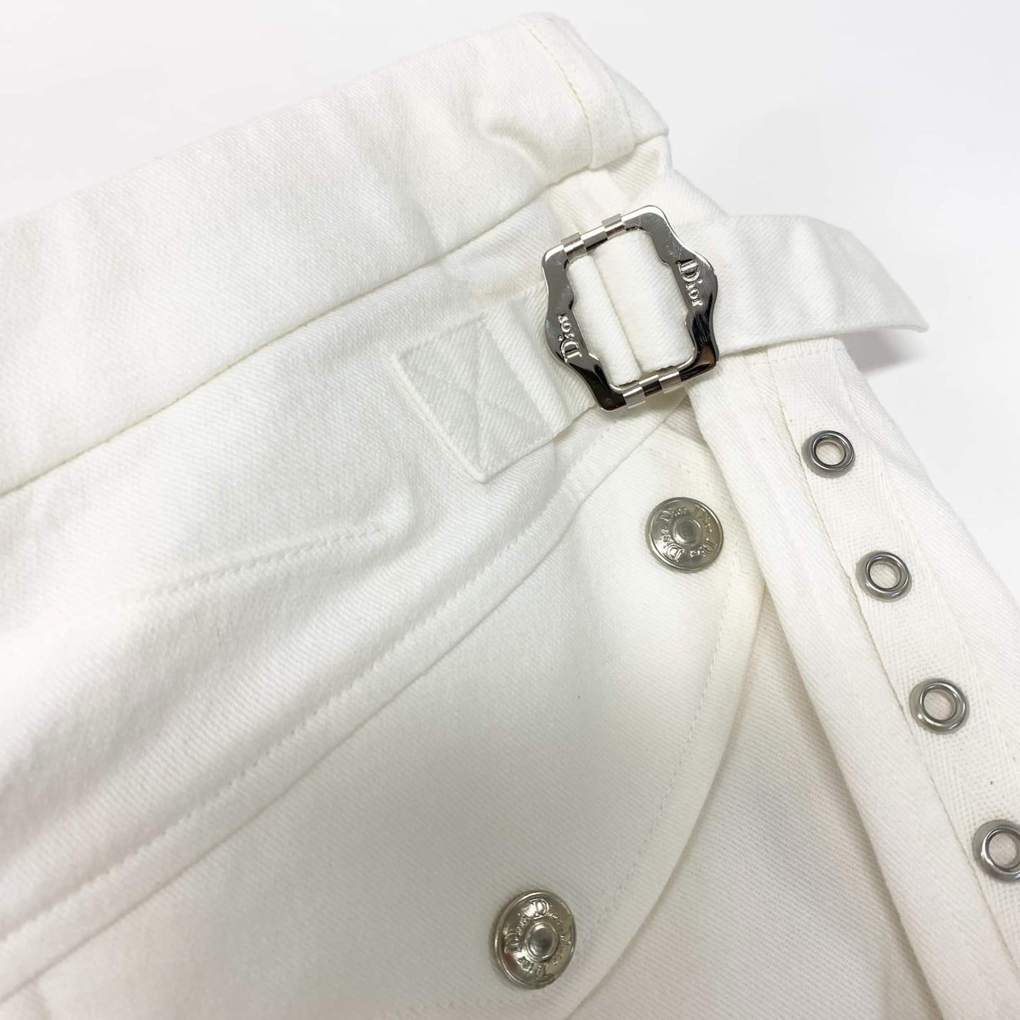 7L22 Christian Dior クリスチャンディオール Vintage Archive 2003 Laced Up Midi Skirt size FR38/USA6  レディース スカート ヴィンテージk02i