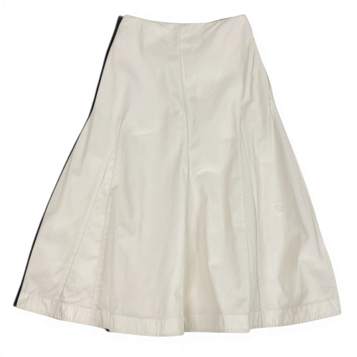Ee28 JIL SANDER ジルサンダー 22ss フレア ロングスカート JSPU350506 サイズ32 ホワイト コットン100％ レディース 女性服u02t