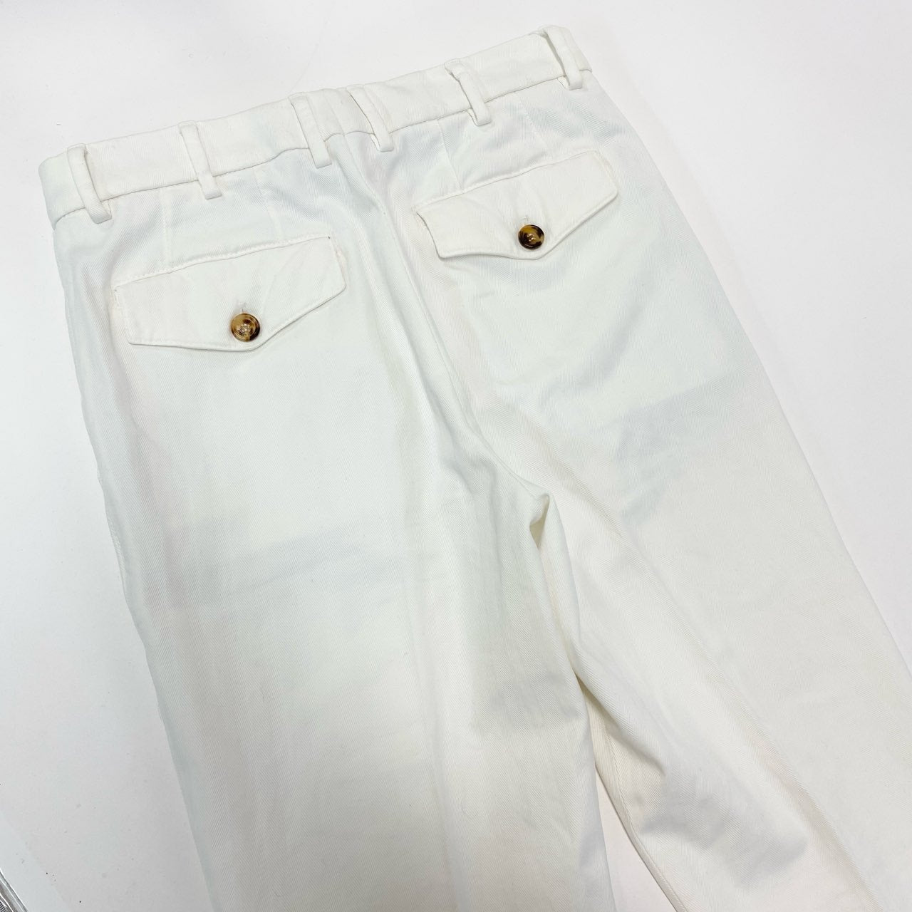 72a28 BRUNELLO CUCINELLI ブルネロクチネリ LEISURE FIT スラックスパンツ ボトムパンツ 44サイズ ホワイト メンズ 男性用u02t