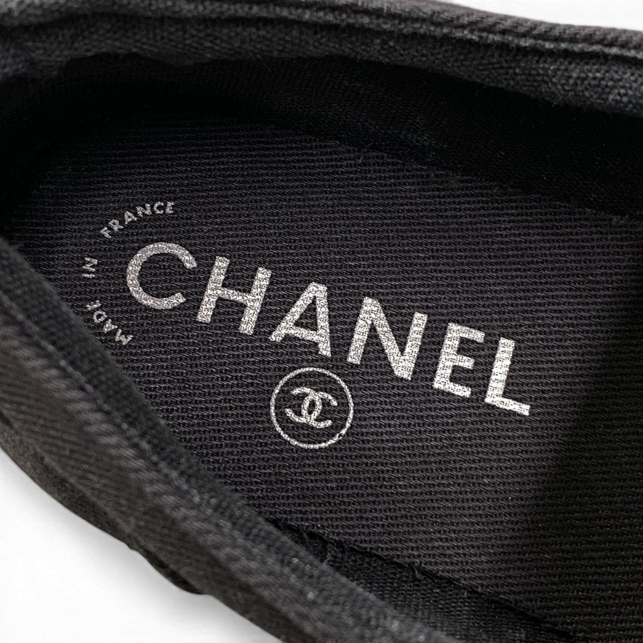 d9 CHANEL シャネル ココマーク ヴィンテージ スニーカー サイズ38 ブラック キャンバス レディースk02i