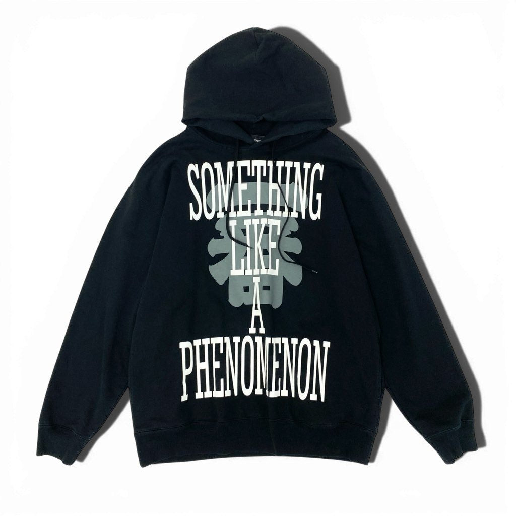 63a12 PHENOMENON フェノメノン スウェットパーカー フーデット プルオーバー フロントプリント 長袖 メンズ PH-011 XL ブラック コットン100％o07t