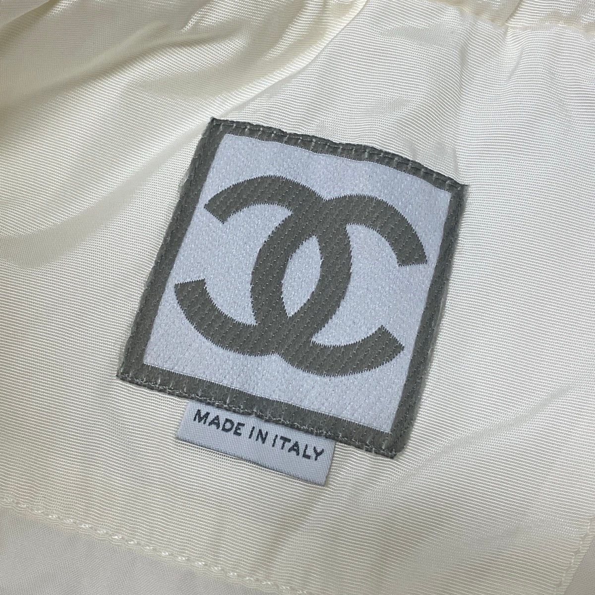 i13 CHANEL SPORT シャネルスポーツ 00A ココマーク キルティングスカート Vintage CC Quilting Skirt P16393 サイズ34 ホワイトt18r