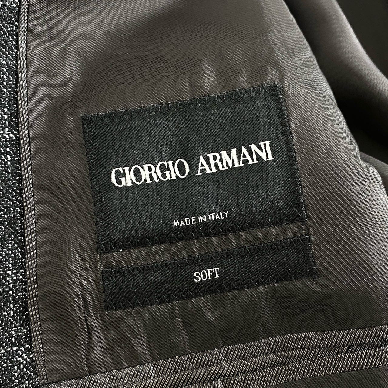 88j2 GIORGIO ARMANI ジョルジオ アルマーニ テーラードジャケット 52 グレー SOFT ブレザー イタリア製