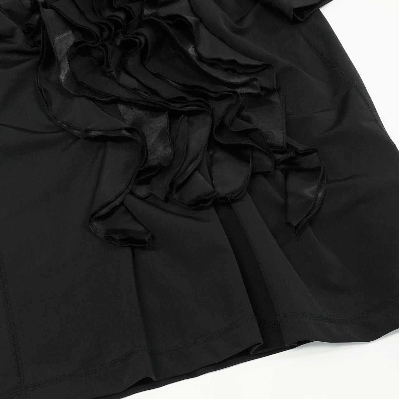 Ad7 JUNYA WATANABE COMME des GARCONS コムデギャルソン AD2006 フリルデザイン Tシャツ サイズS ブラック レディース トップスta1