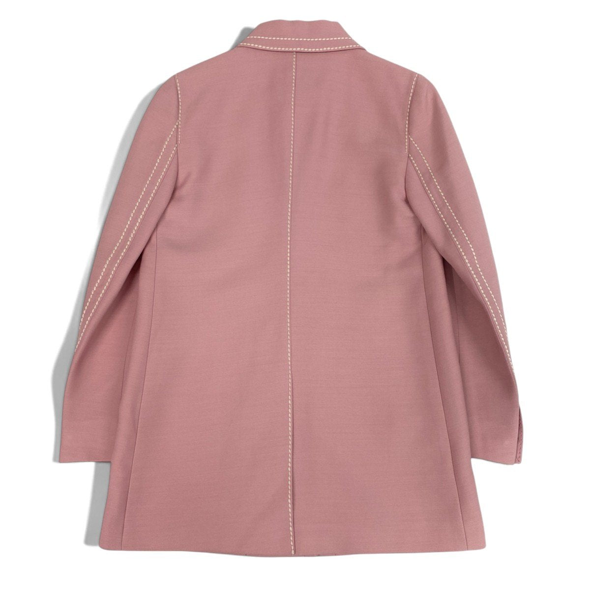 Ei4 PRADA ステッチデザイン コートジャケット 42サイズ ピンク レディース 女性用u02t