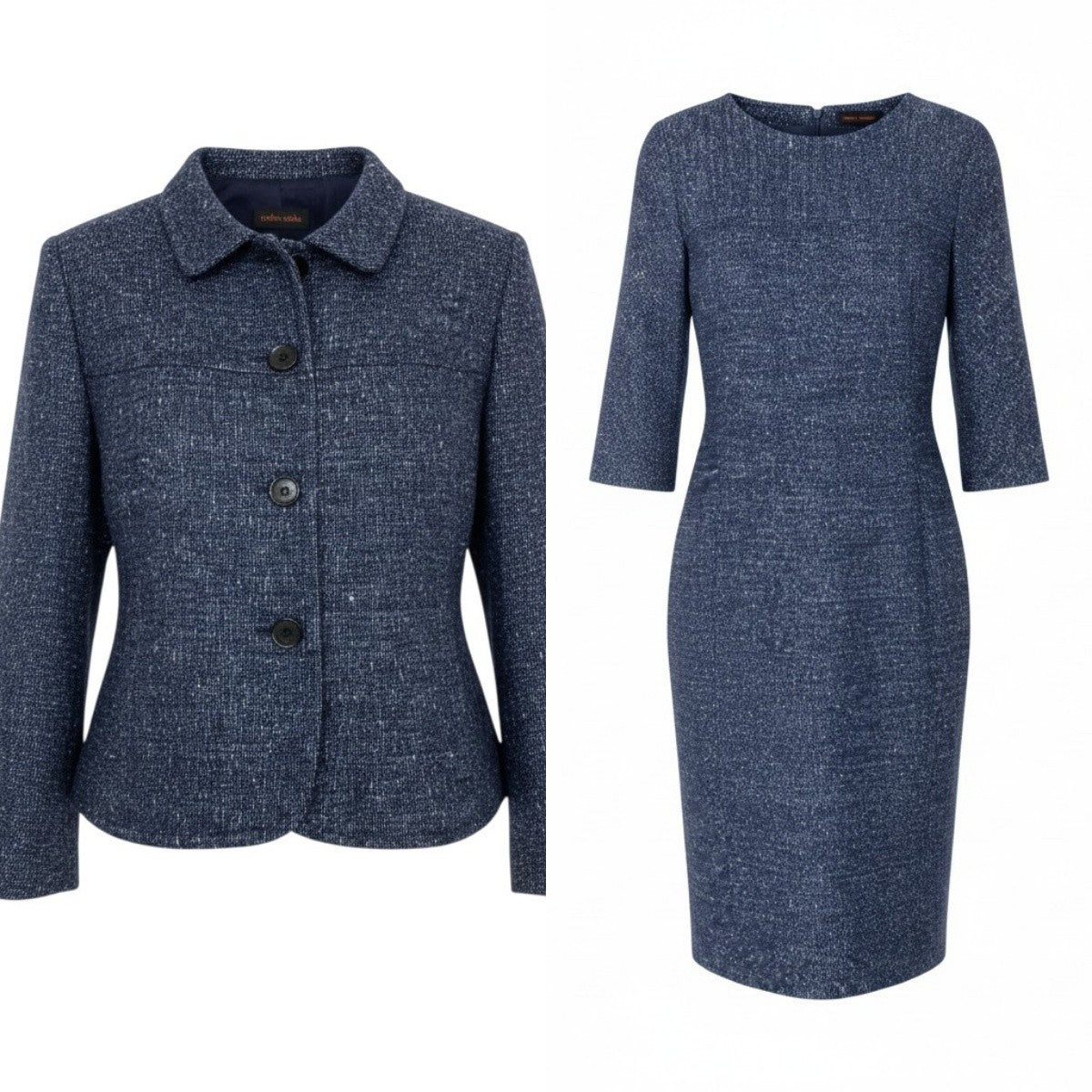 40k18【美品】yoshie inaba ヨシエイナバ アンサンブル セットアップ ジャケット ワンピース B0354JJJ312 1サイズ ネイビー レディースu02t