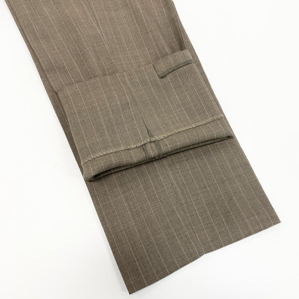 54l28 GIORGIO ARMANI ジョルジオアルマーニ スーツセットアップ テーラードジャケット スラックスパンツ ストライプ イタリア製 50サイズ ベージュ メンズ 男性用o07t