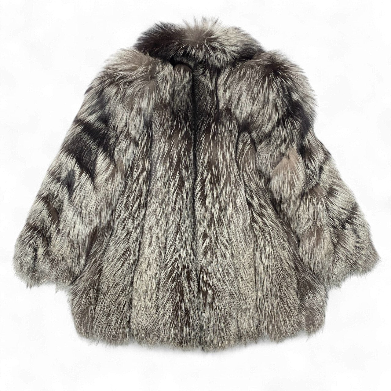 71k20 SAGA FOX ROYAL サガフォックス ロイヤル シルバーフォックス コート F 最高級本毛皮 FOX FUR COAT リアルファーt18r