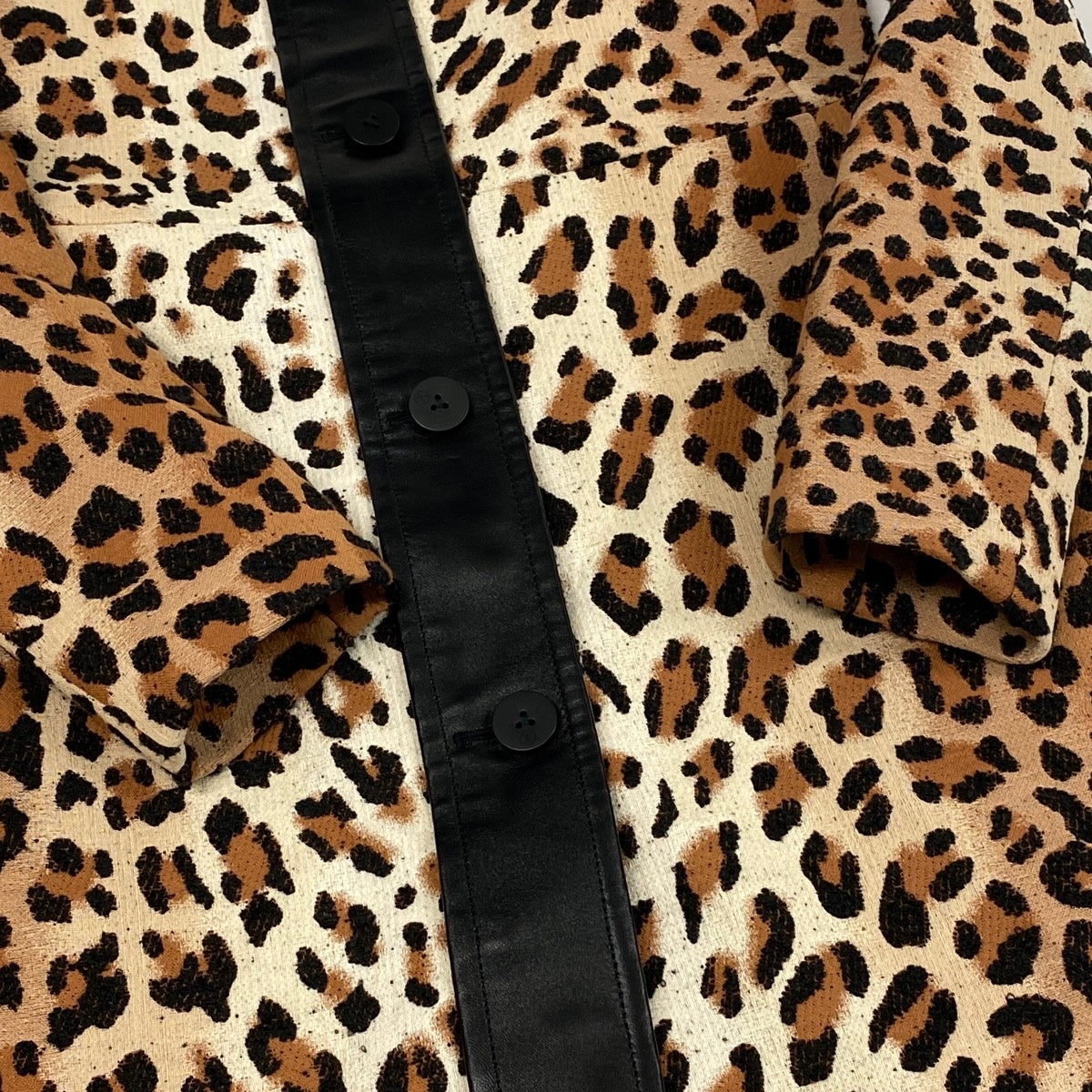 Ij19 【未使用】 LOUIS VUITTON ルイヴィトン 2018aw プレフォールコレクション レオパード テクニカル ウールコート RW181A GFA FECO90 サイズ38 ブラウン レディースu02t