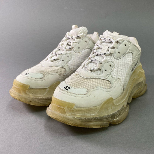 7e10 BALENCIAGA バレンシアガ TRIPLE S トリプルエス 厚底スニーカー 27.5cm ホワイト シューズ