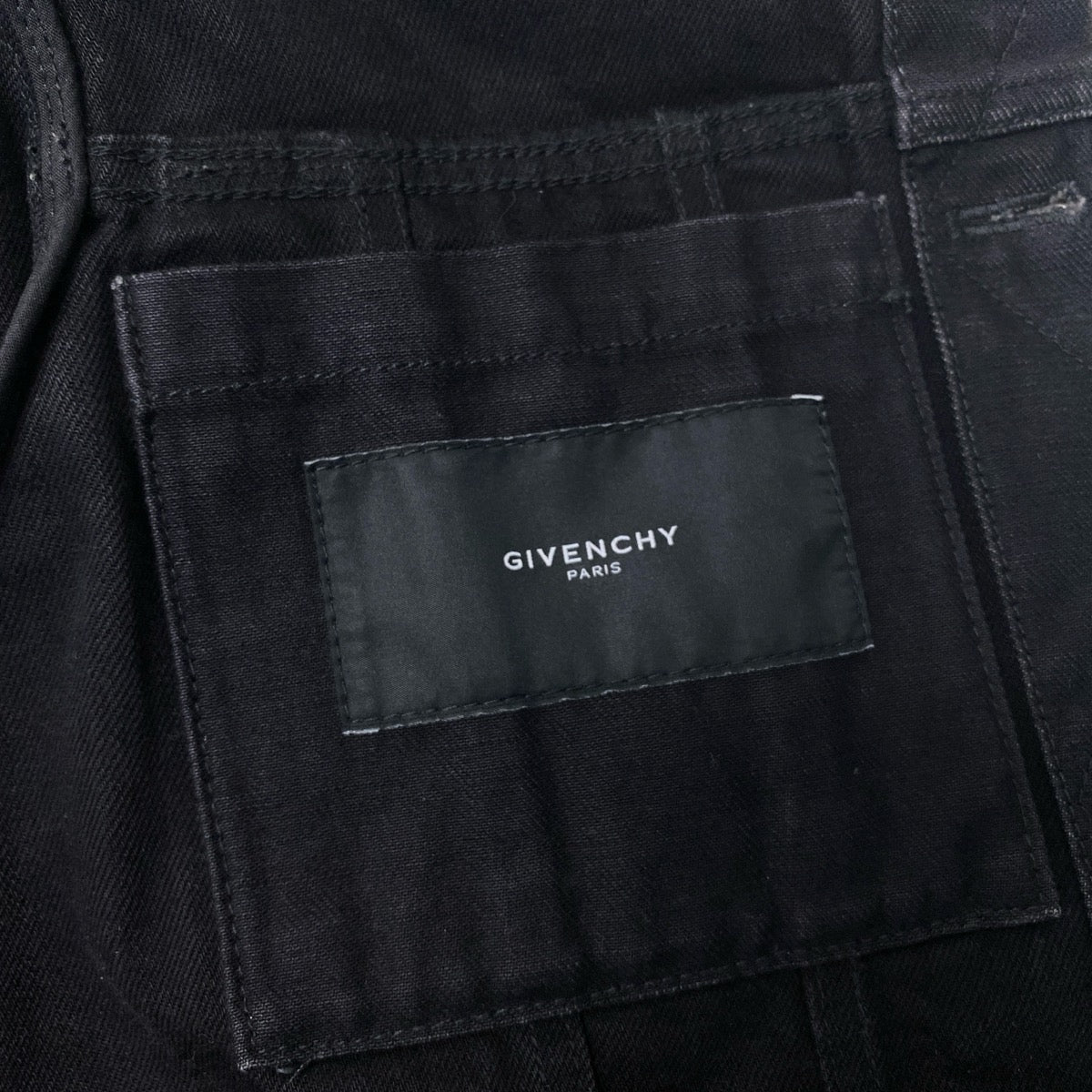Mh1 GIVENCHY 2013AW マリア デニムジャケット Mサイズ ブラック メンズ 男性用u02t