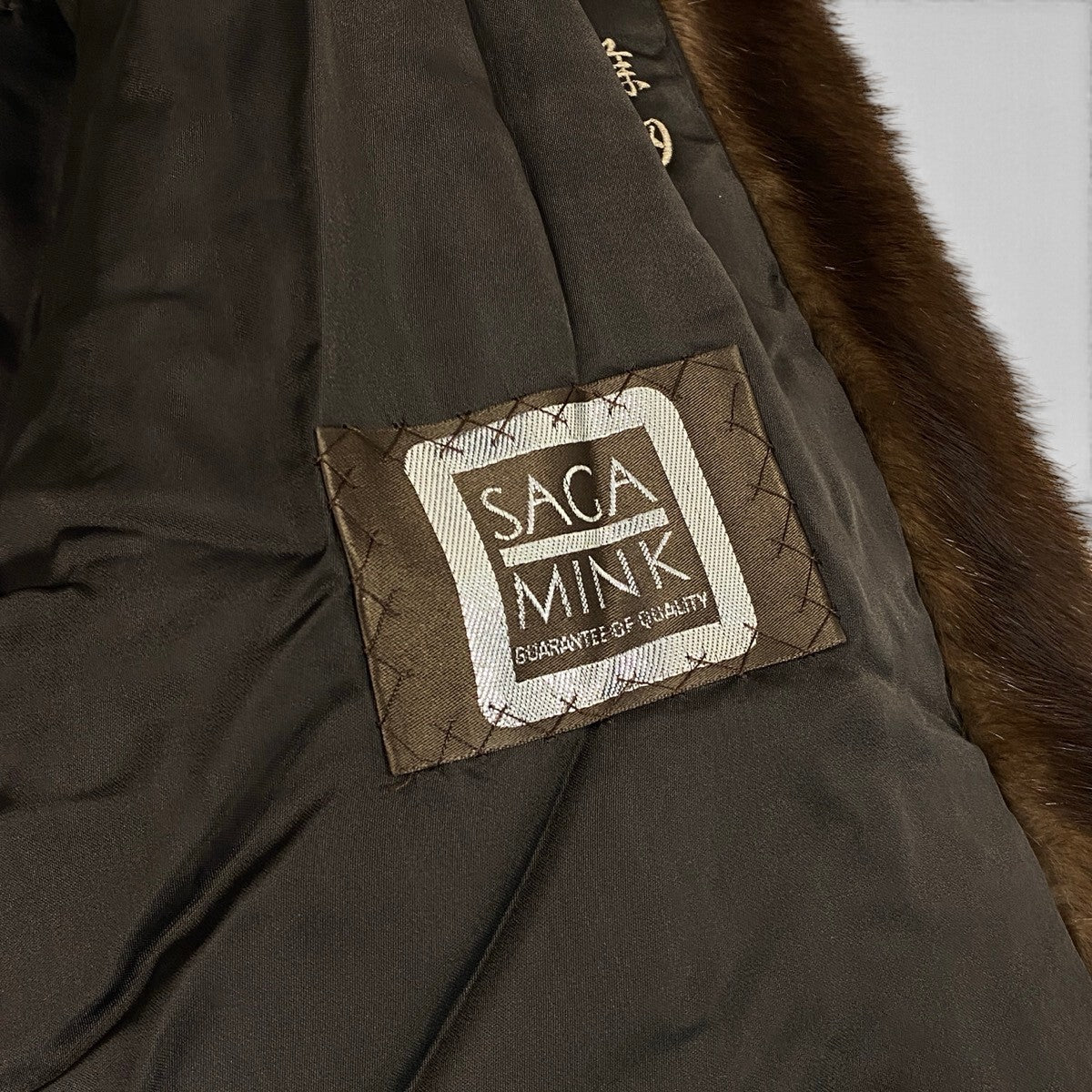 24j7 NANAWA SAGA MINK 銀サガ デミバフミンク ロングコート サイズ9 茶系 最高級本毛皮 Mink Fur Long Coat リアルファーt18r