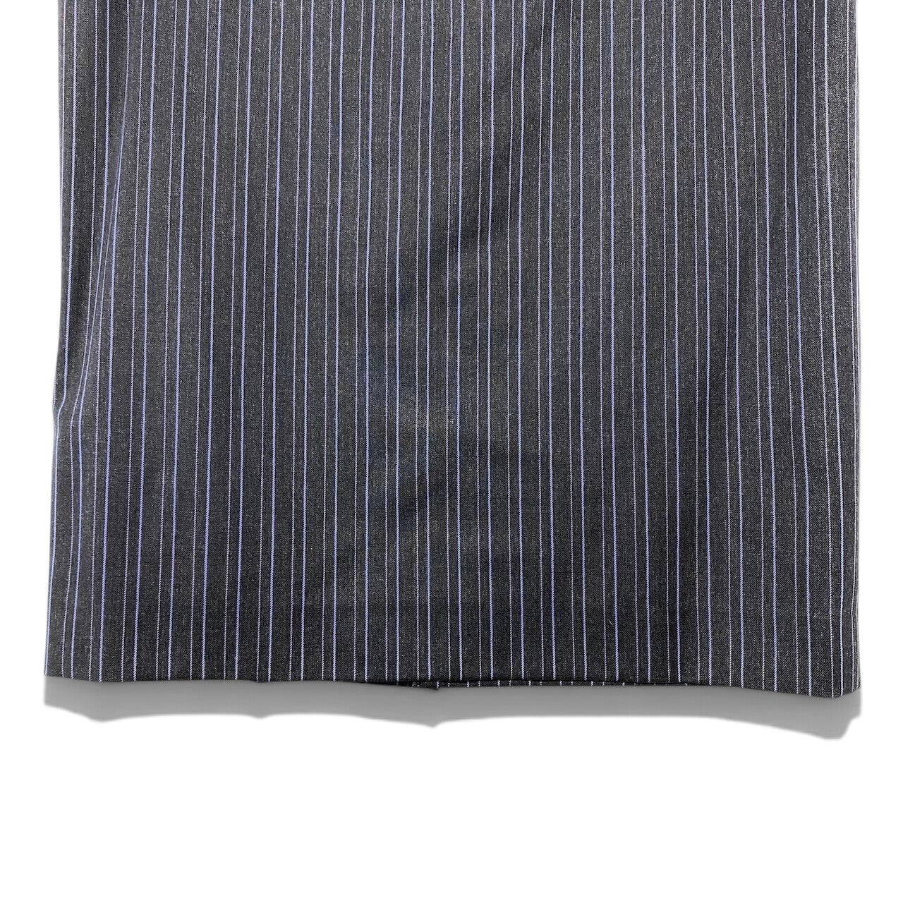 48i1 【美品】 BLACK LABEL Paul Smith ブラックレーベル ポールスミス セットアップ スカートスーツ ストライプ柄 テーラードジャケット 裏地花柄 40/38 ダークグレー パープル レディース 女性用u02t