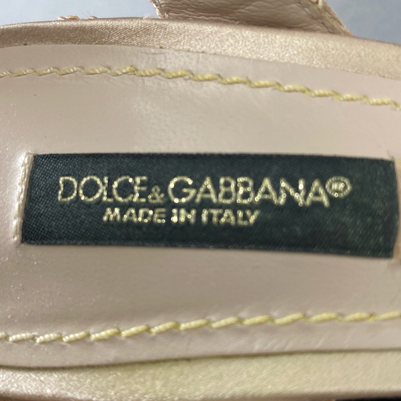 4f24 DOLCE&GABBANA ドルチェアンドガッバーナ ビジュー付 レースヒールサンダル パンプス 35 ピンク D&G ドルガバ イタリア製