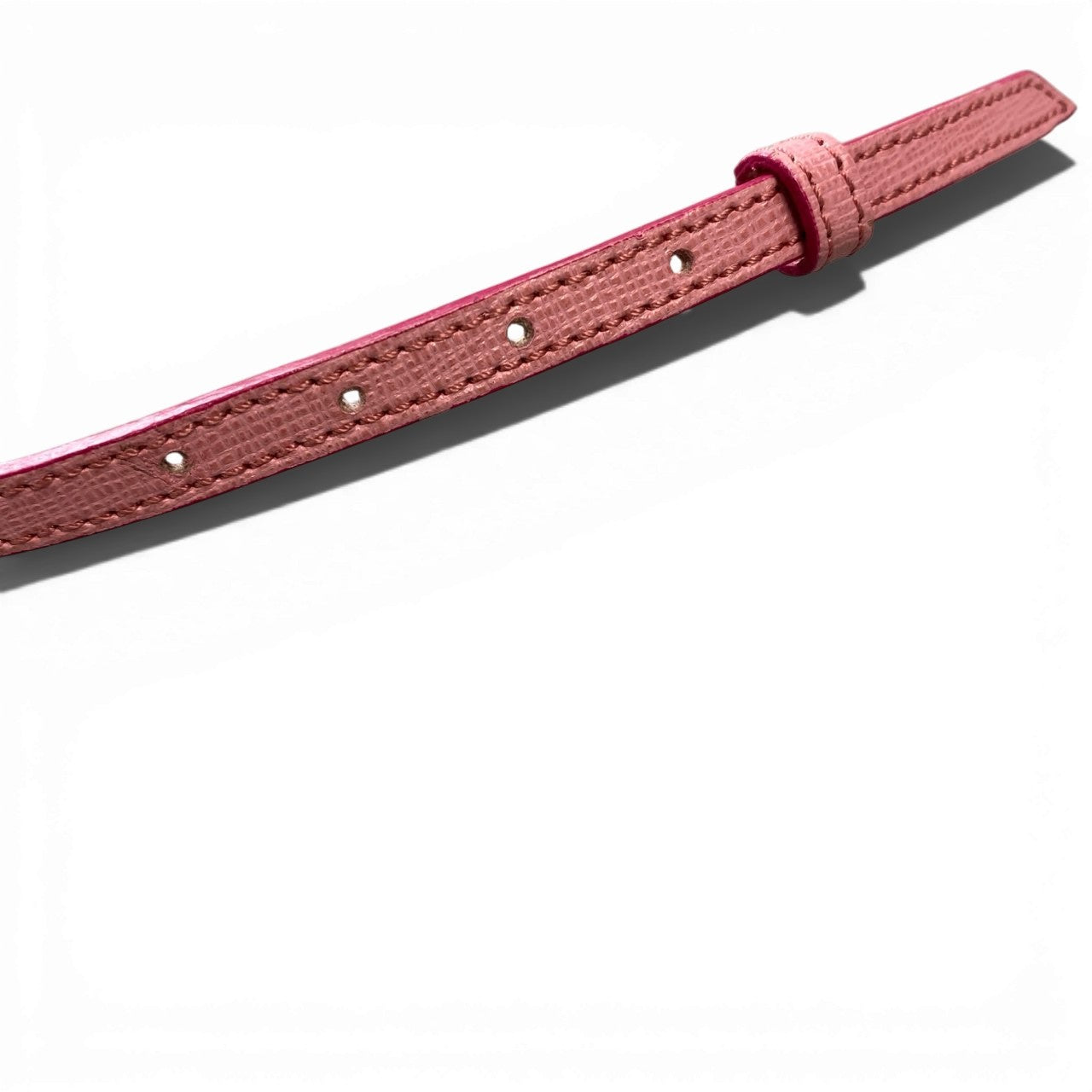 a6 FENDI フェンディ ネックレス チョーカー ブレスレット アクセサリー FFロゴ ピンク ゴールド レザー 本革 レディースk02i