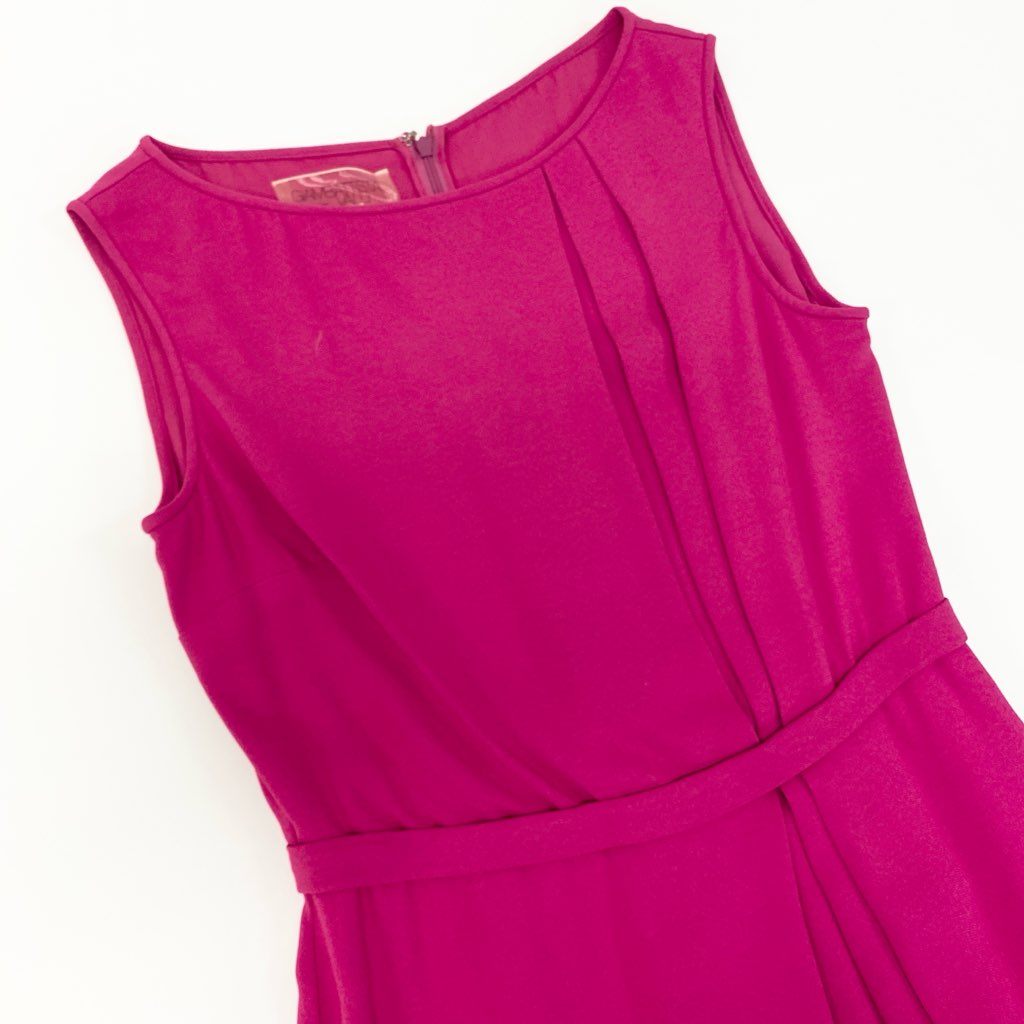 3a8 GIAMBATTISTA VALLI ジャンバティスタヴァり イタリア製 ノースリーブワンピース ドレス Dress 42 Sサイズ ピンク レディースo07t