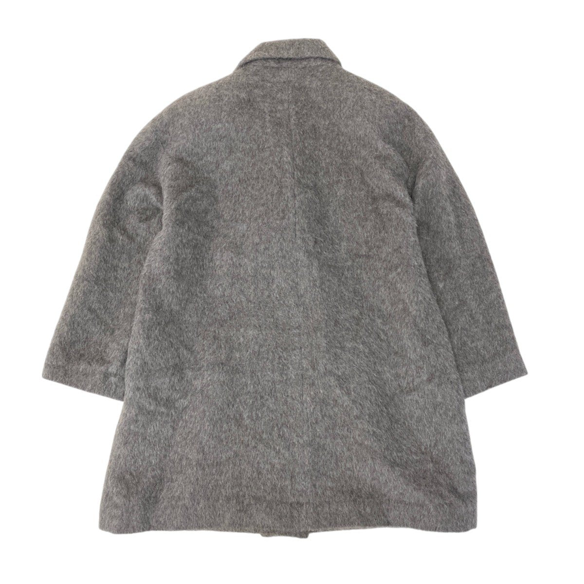 30h22 GIVENCHY ジバンシー シャギーピーコート ミドルコート ダブルフェイス ウールコート 金ボタン 9 グレー レディース 女性用u02t