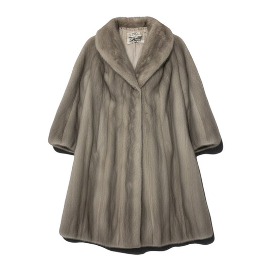 93i19 Pelta Furs サファイアミンク ロングコート 丈100cm F シルバーグレー 本毛皮 Sapphire Mink Fur Long Coatt18r