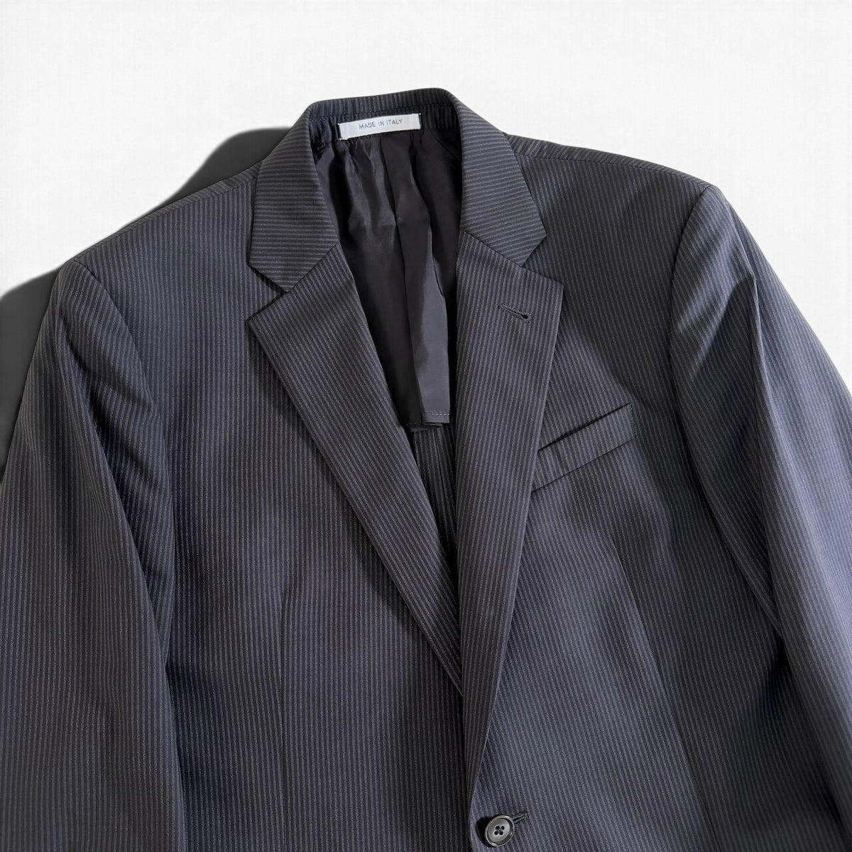 62j29 【美品】 ARMANI COLLEZIONI アルマーニコレツィオーネ GIORGIO セットアップスーツ シングル 2B ストライプ柄 サイズ50 ダークブラウン メンズ 紳士服u02t