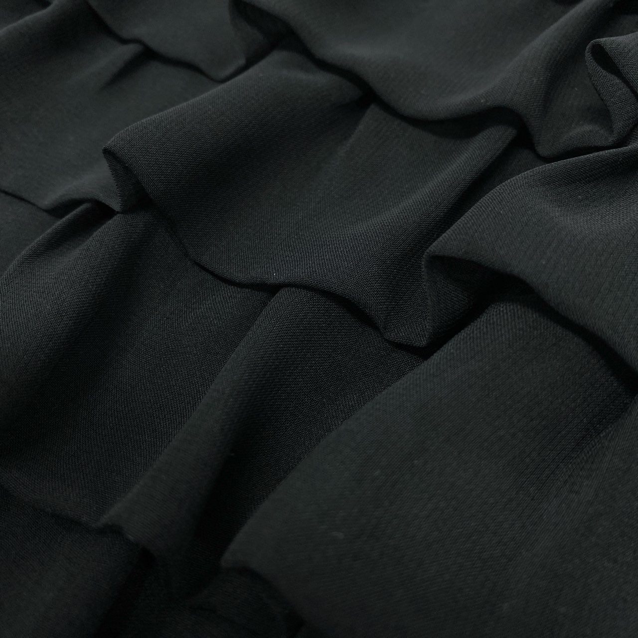 67k20《美品》TOKUKO 1er VOL トクコプルミエヴォル フリルジャケット ロングスリーブカーディガン 薄手 フォーマル レディース 女性用 9 ブラック ポリエステル100％u02t