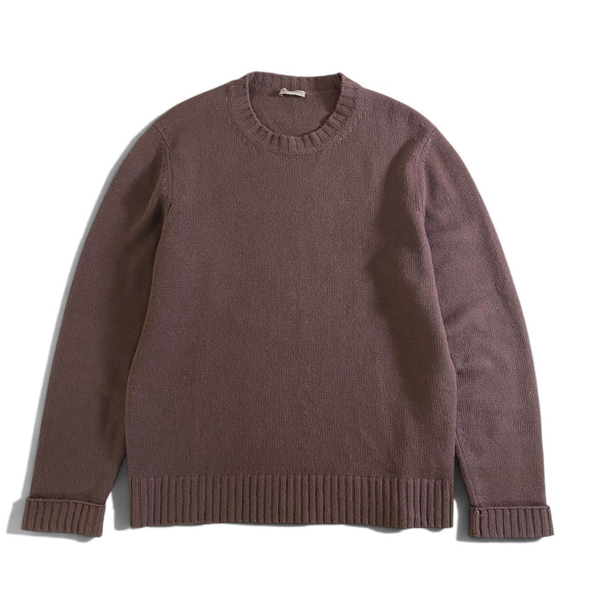 11j26 【美品】 BOTTEGA VENRTA ボッテガヴェネタ ロングスリーブ ニットセーター カシミヤニット サイズ48 ブラウン系 カシミヤ100％ メンズu02t