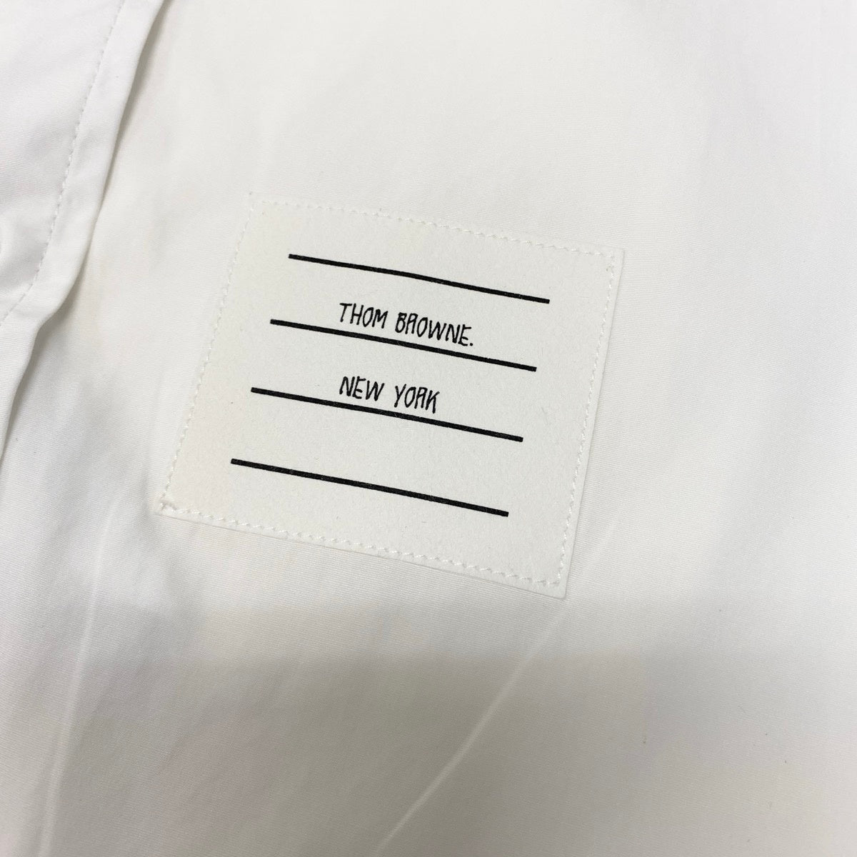 Ef26 THOM BROWNE. トムブラウン オックスフォードシャツ トリコロールテープ 長袖シャツ レディース 女性用 38 ホワイトu02t