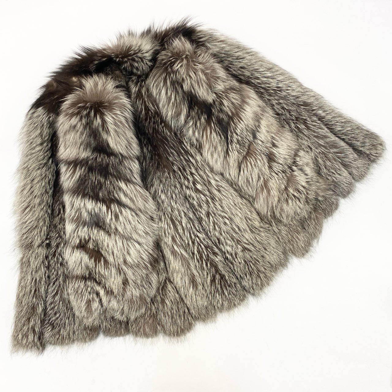 71k20 SAGA FOX ROYAL サガフォックス ロイヤル シルバーフォックス コート F 最高級本毛皮 FOX FUR COAT リアルファーt18r