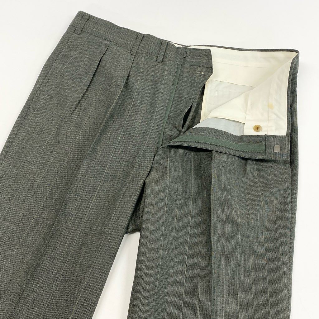 62l24 Burberry's バーバリーズ スーツセットアップ テーラードジャケット スラックス ダブルプレスト BB4サイズ グレー系 ウール100％ メンズo07t