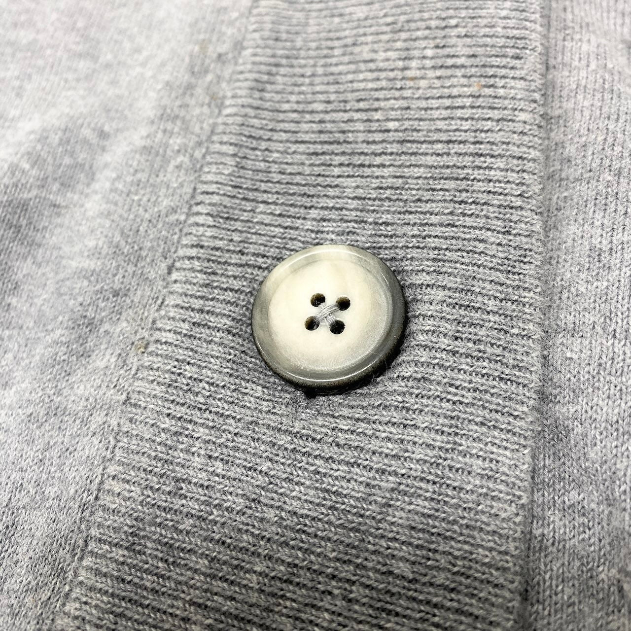 23e11 Maison Margiela メゾンマルジェラ エルボーパッチカーディガン ニットセーター 異素材切替 イタリア製 Sサイズ グレー コットン100％ レディース 女性用t18r