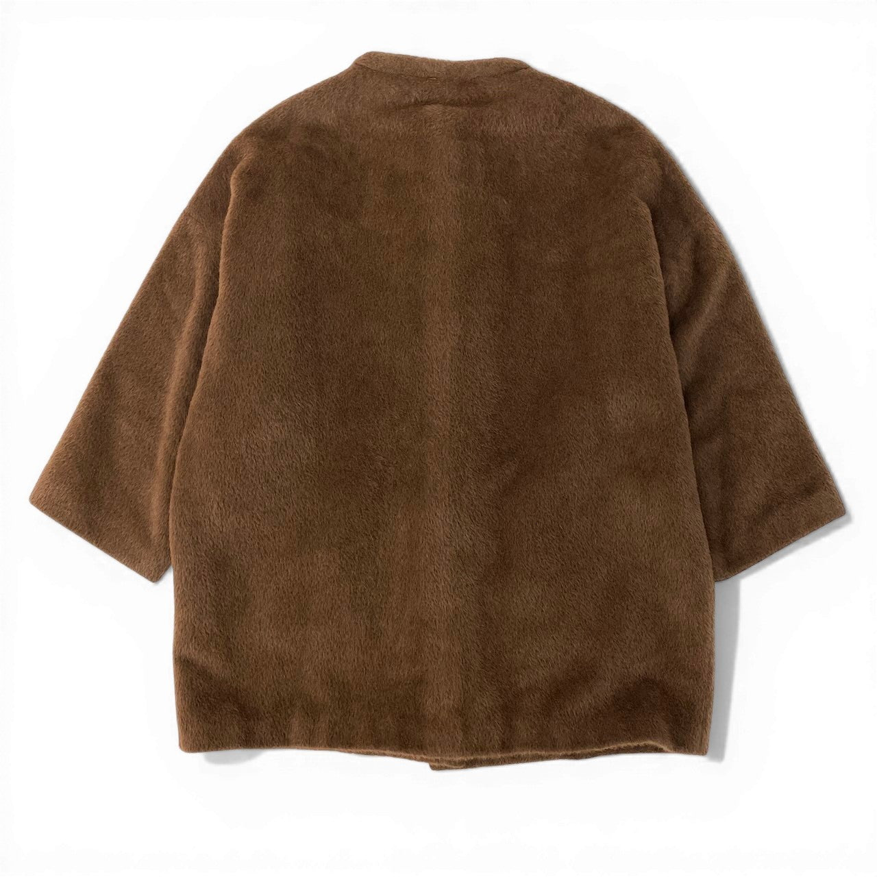 57d5 GUCCI ヴィンテージ グッチ バンブー ベビーアルパカ混 オーバーコート サイズ42 ブラウン ユニセックス アウター コートk02i