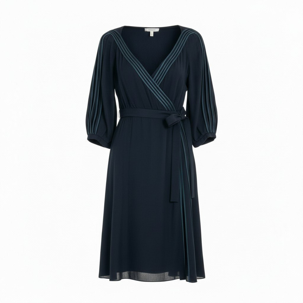 b23 GUCCI グッチ トムフォード期 ウエストリボン カシュクール 長袖ワンピース サイズ40 ブラック レディースk02i