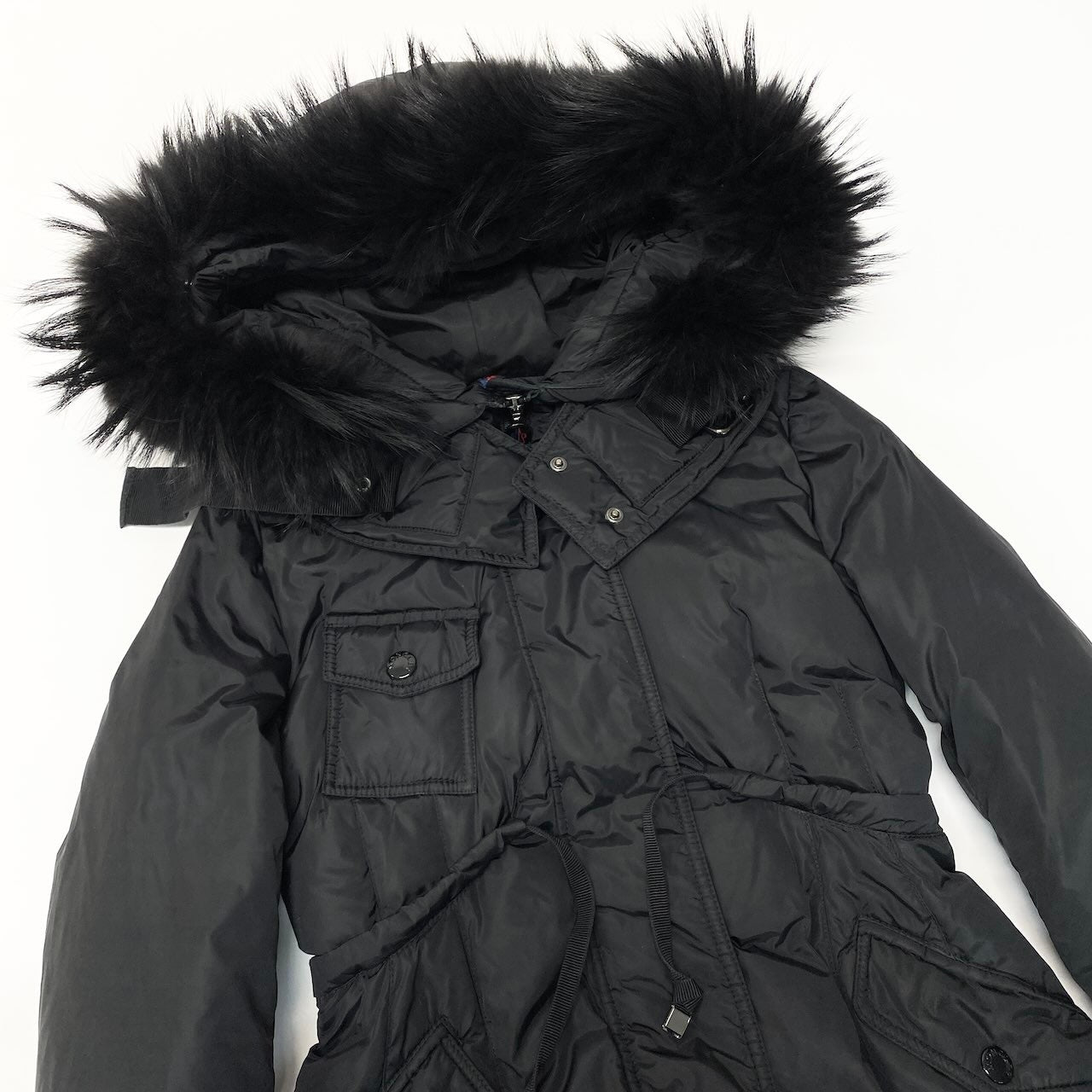 57d5 MONCLER モンクレール PHALANGERE ファランジェール ロングダウンコート サイズ00 ブラック Down Long Coat 女性用t18r