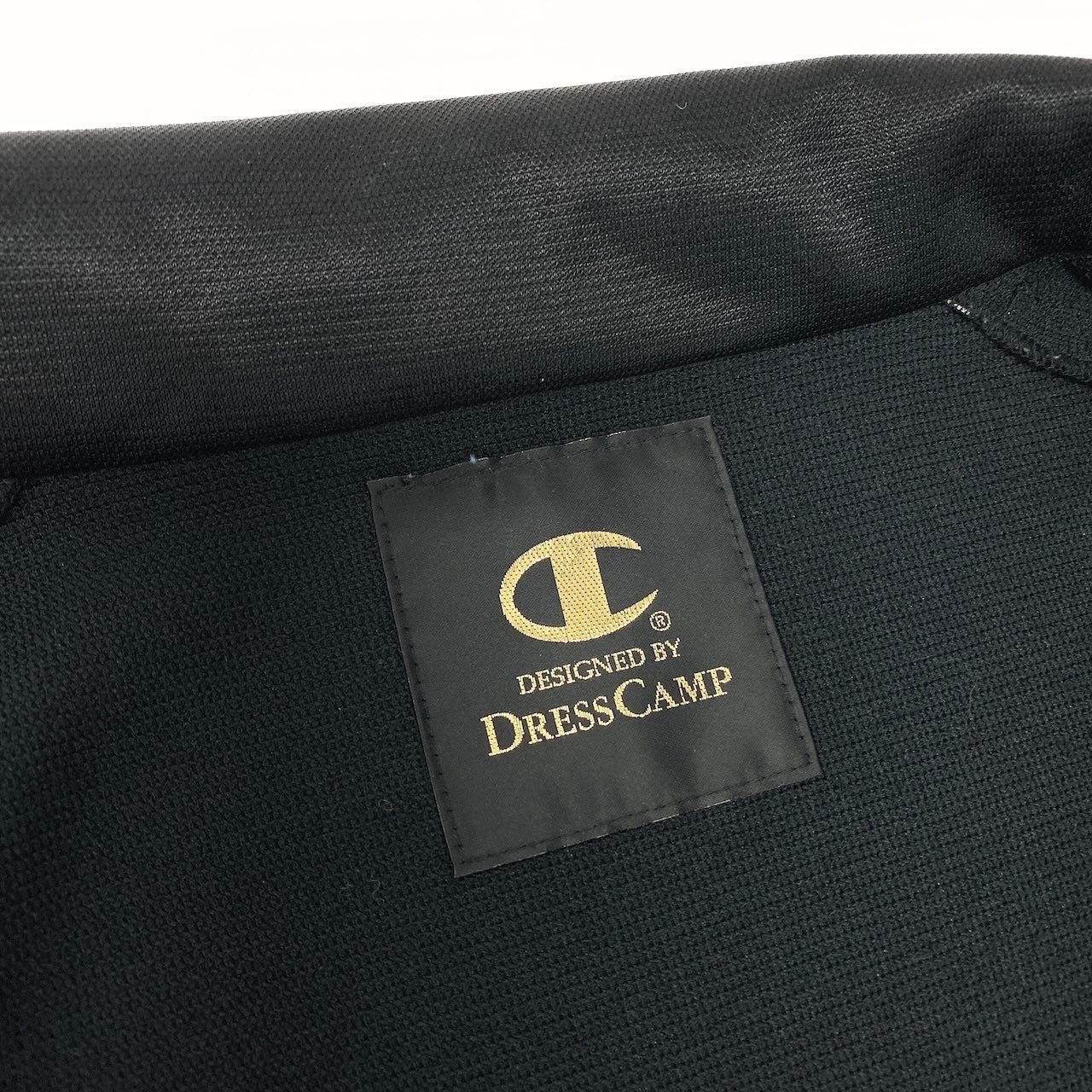 57c10 Champion チャンピオン × DRESS CAMP ドレスキャンプ フロントフリル トラックジャケット サイズ50 L ブラック ジャージ ブルゾンt18r