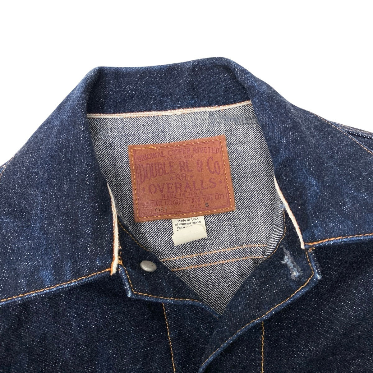 30h22 DOUBLE RL ダブルアールエル RRL 1st デニムジャケット サイズS インディゴ TYPE 1 JACKET Gジャン Ralph Laurent18r
