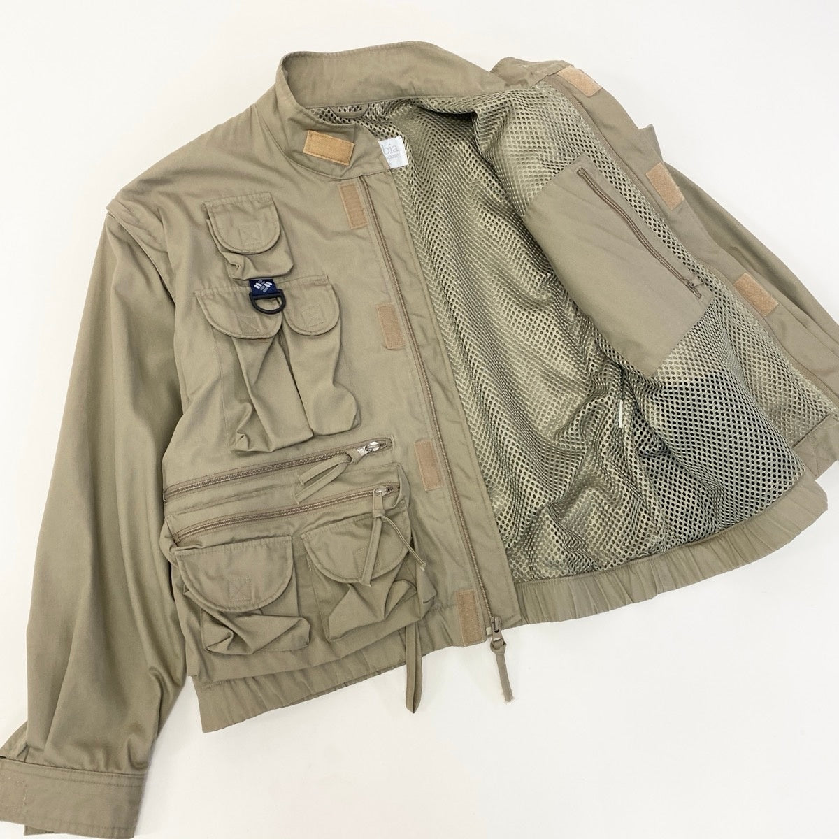 54g11 Columbia コロンビア PFG フィッシングジャケット ベスト 2way S4FM134HW サイズS カーキ メンズu02t