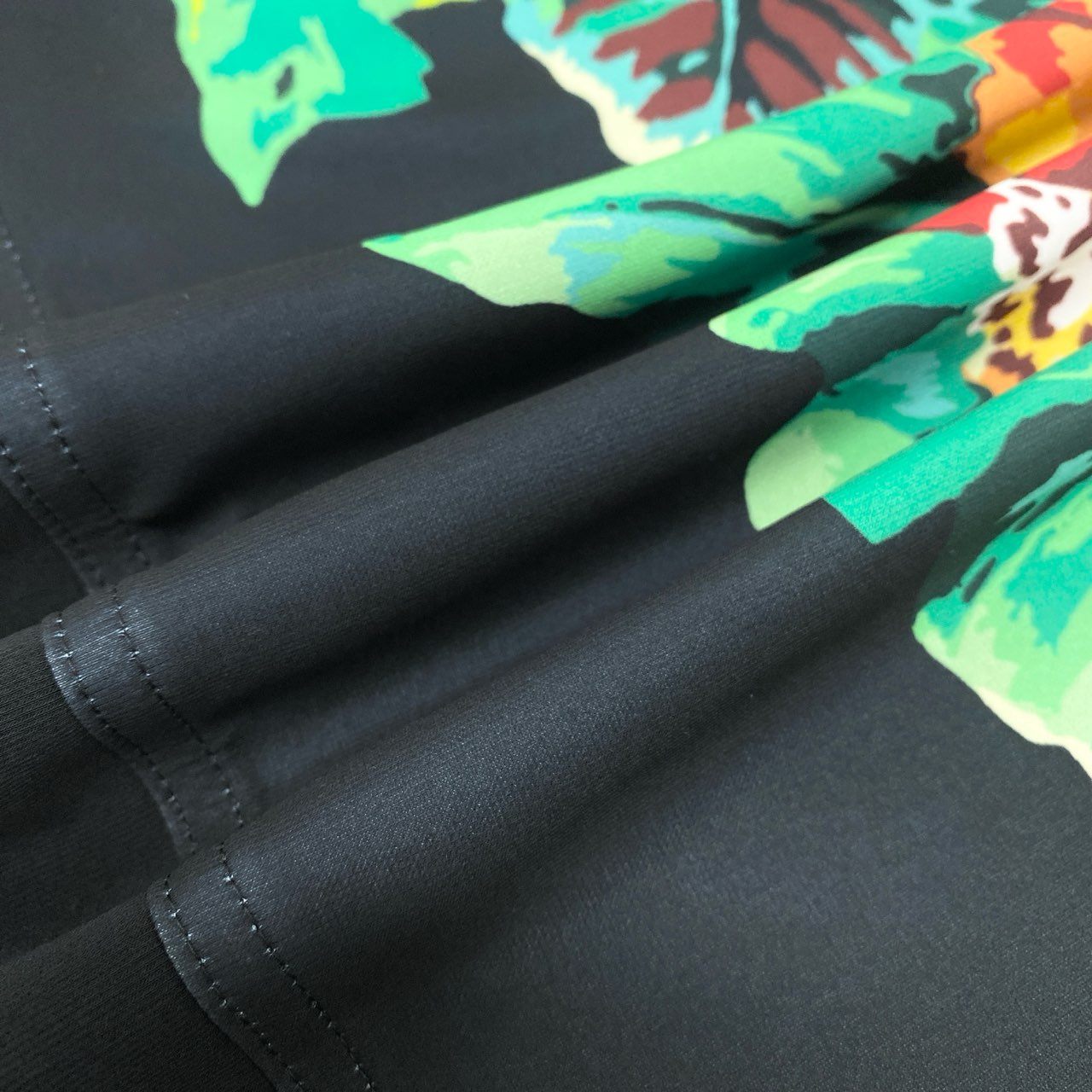 26k27 《美品》 TOKUKO 1er VOL トクコプルミエヴォル ノースリーブワンピース ボタニカル柄 鳥 花柄プリント レディース 女性用 9 ブラック マルチカラー ポリエステル100％u02t