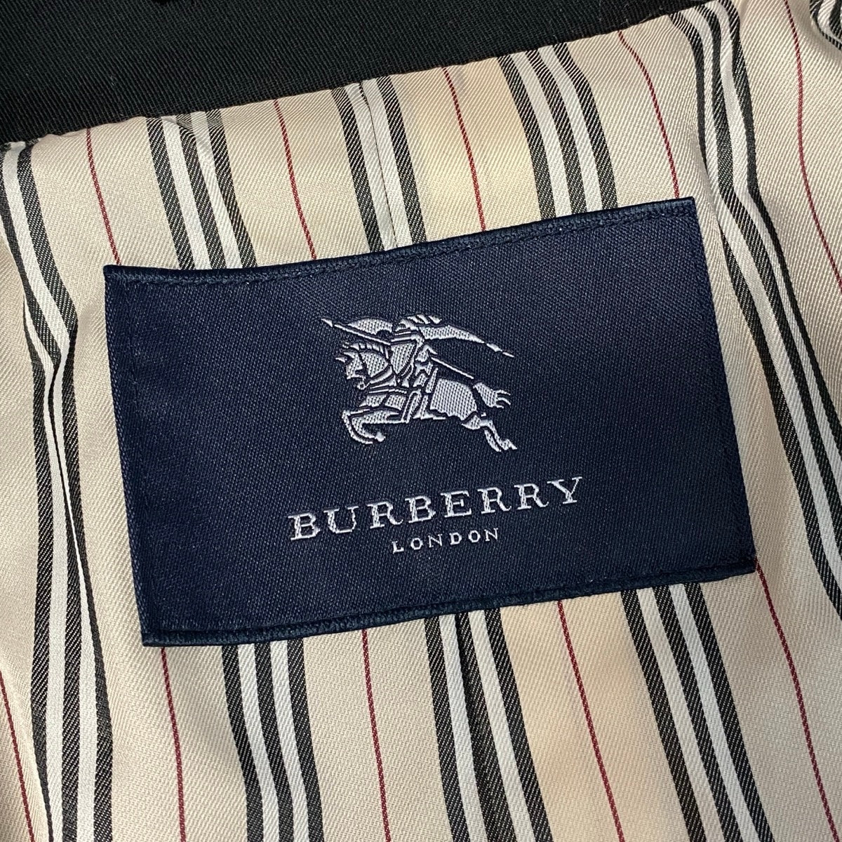 j16 BURBERRY LONDON ロングコート ウエストベルト  11サイズ ブラック ウール100％ レディース 女性用u02t