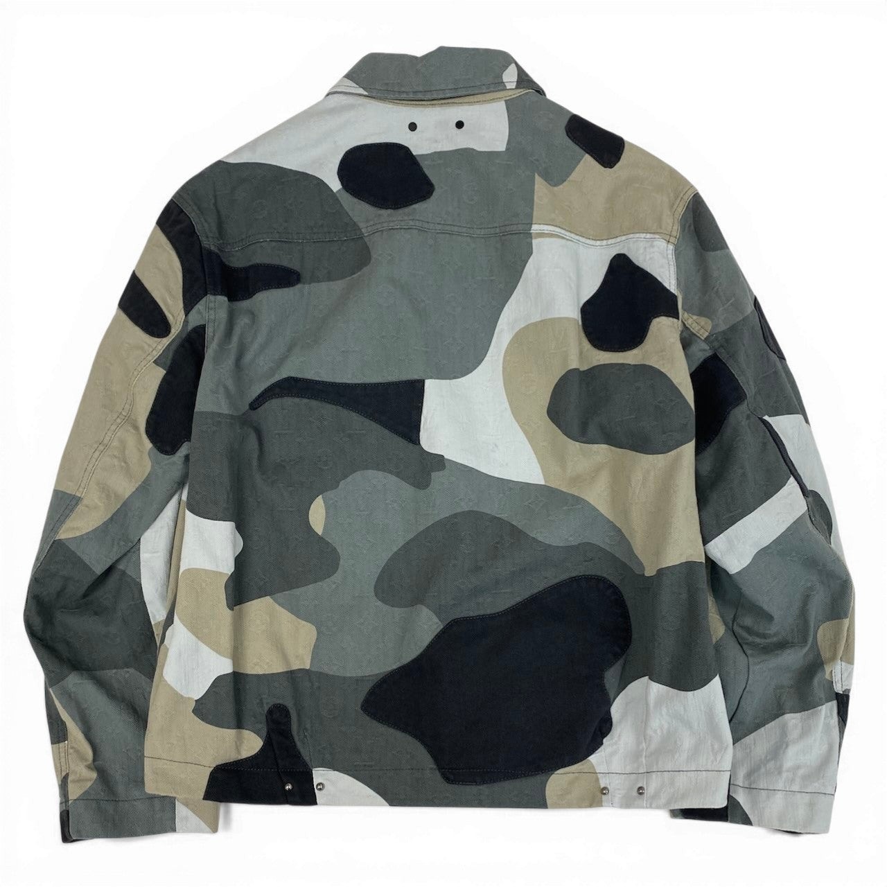Id2 《美品》 LOUIS VUITTON ルイヴィトン Kid Super メイドトゥオーダー デニムジャケット Made To Order Denim Jacket 52 グレー LV モノグラムt18r