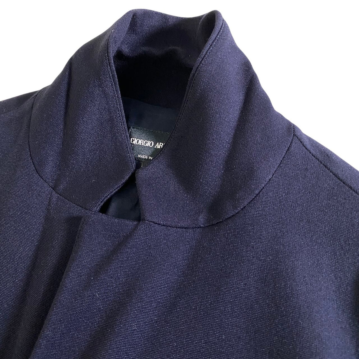12j28 GIORGIO ARMANI ジョルジオアルマーニ 黒タグ スーパーストレッチ テーラードジャケット Size 46 ネイビー ブレザー フォーマル 紳士服t18r