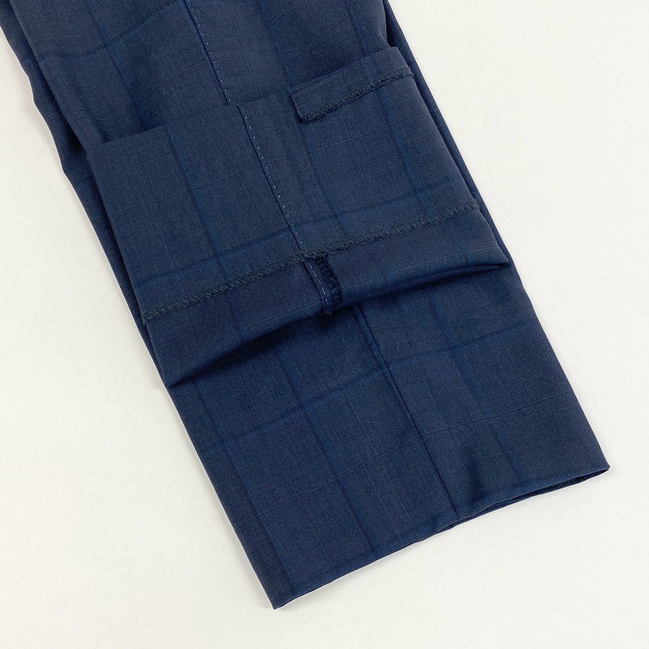 33i25 Paul Smith ポールスミス イタリア製生地 裏地花柄 シングルスーツ セットアップ M ブルー チェック ウール メンズk02i