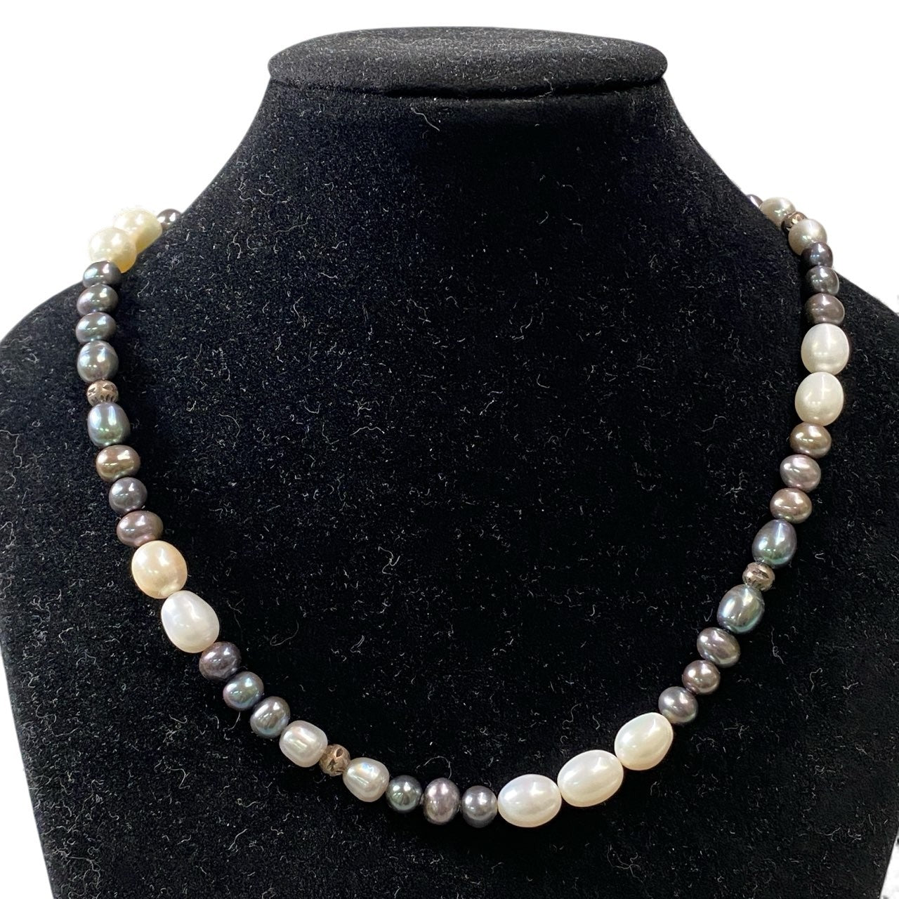 k10 淡水パールネックレス 黒蝶パール オーロラパール ミックス k18GP マルチカラー 淡水パール ネックレス レディース 女性用k02i