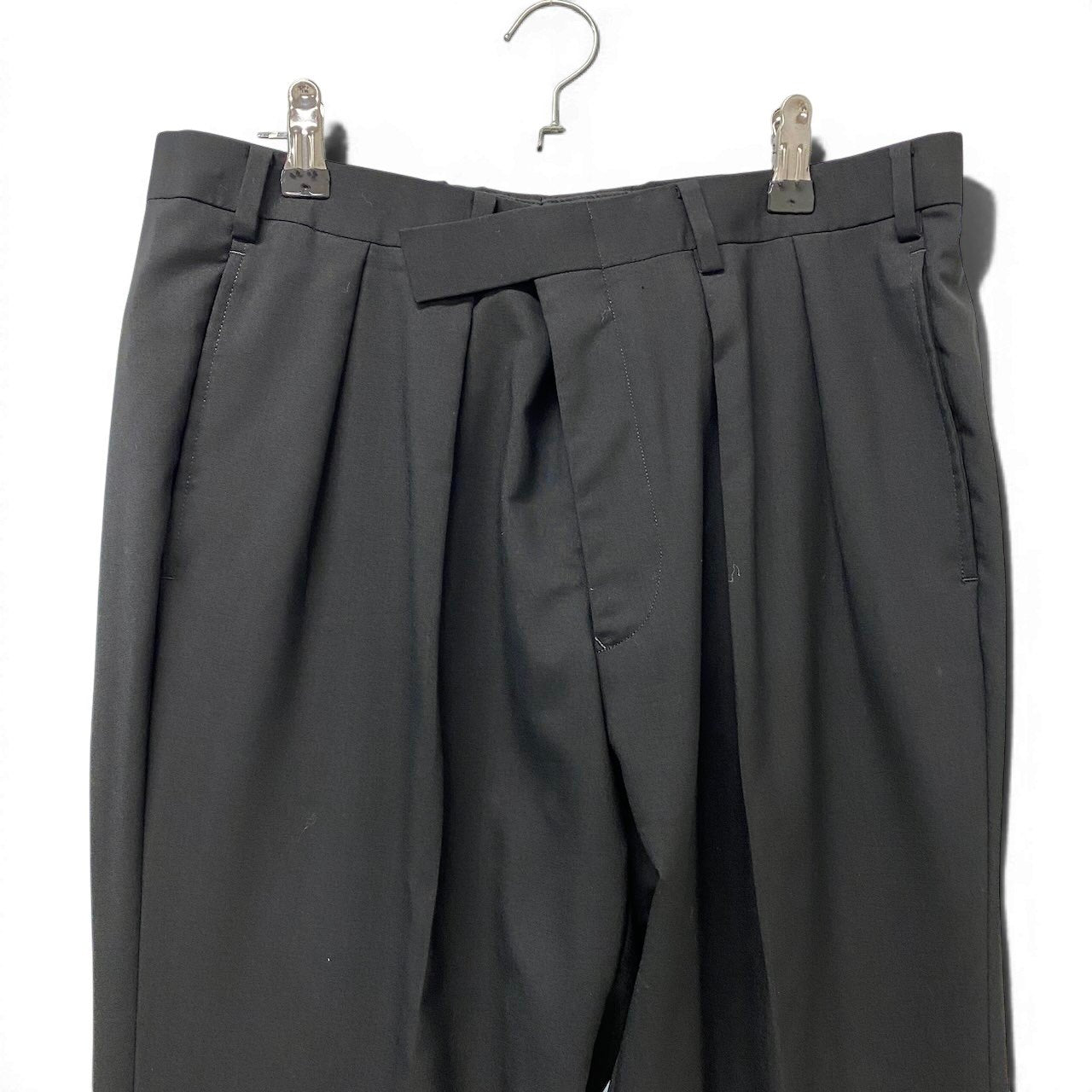 33g2 BURBERRY BLACK LABEL バーバリーブラックレーベル セットアップスーツ テーラードジャケット 3B スラックス 38Lサイズ ブラック ウール100％ メンズ 男性用u02t