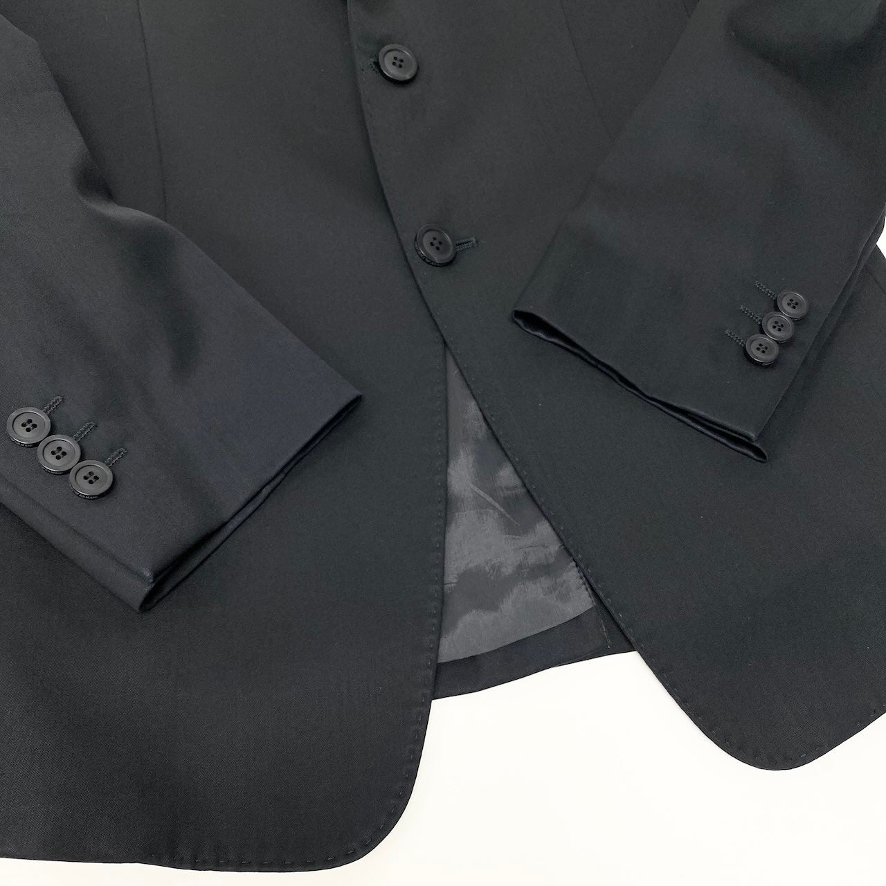 10c29 EMPORIO ARMANI エンポリオアルマーニ セットアップスーツ フォーマル 薄手 イタリア製 DAVIDLINE メンズスーツ 男性用 ブラックo07t